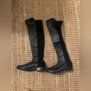 Stuart Weitzman Black Women's Knee-High Leather Boots